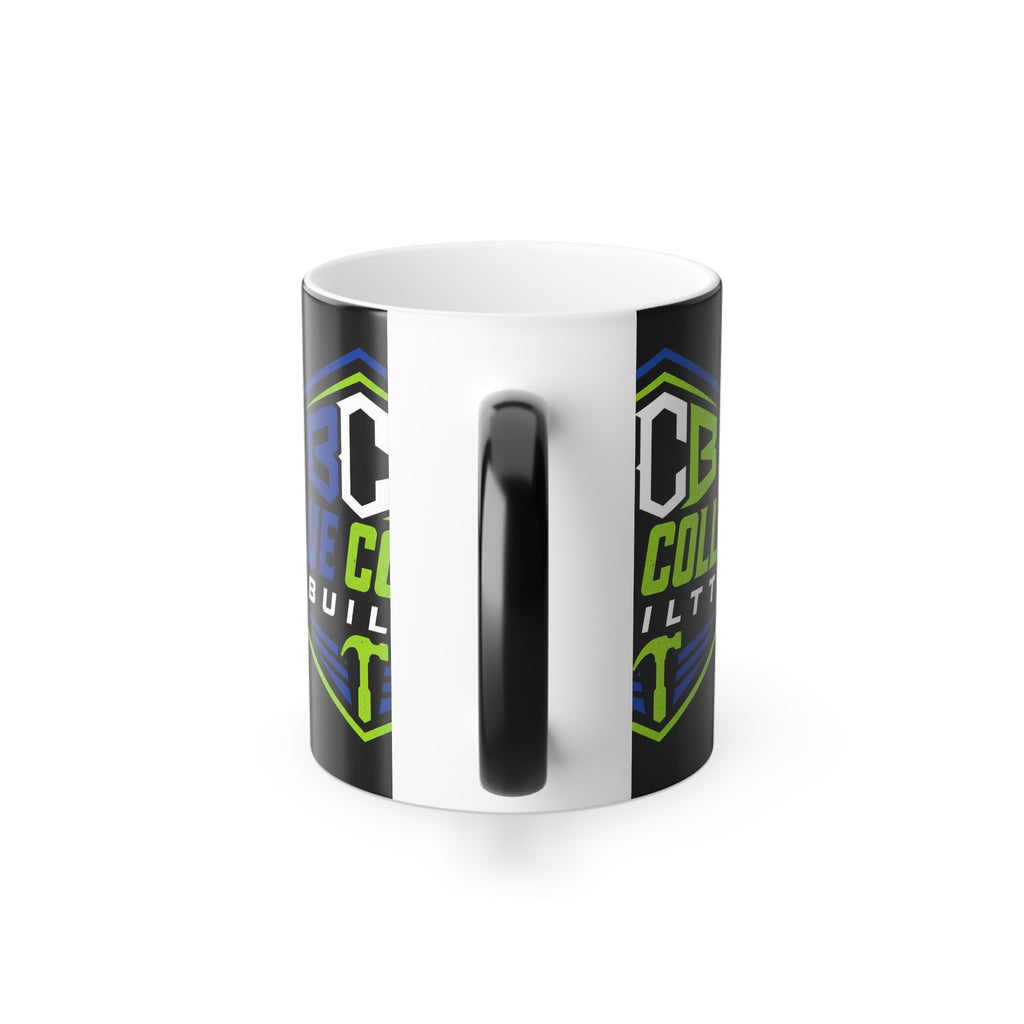 Color-Changing Mug — "Blue Collar Built" 11oz Heat Reveal Coffee Mug