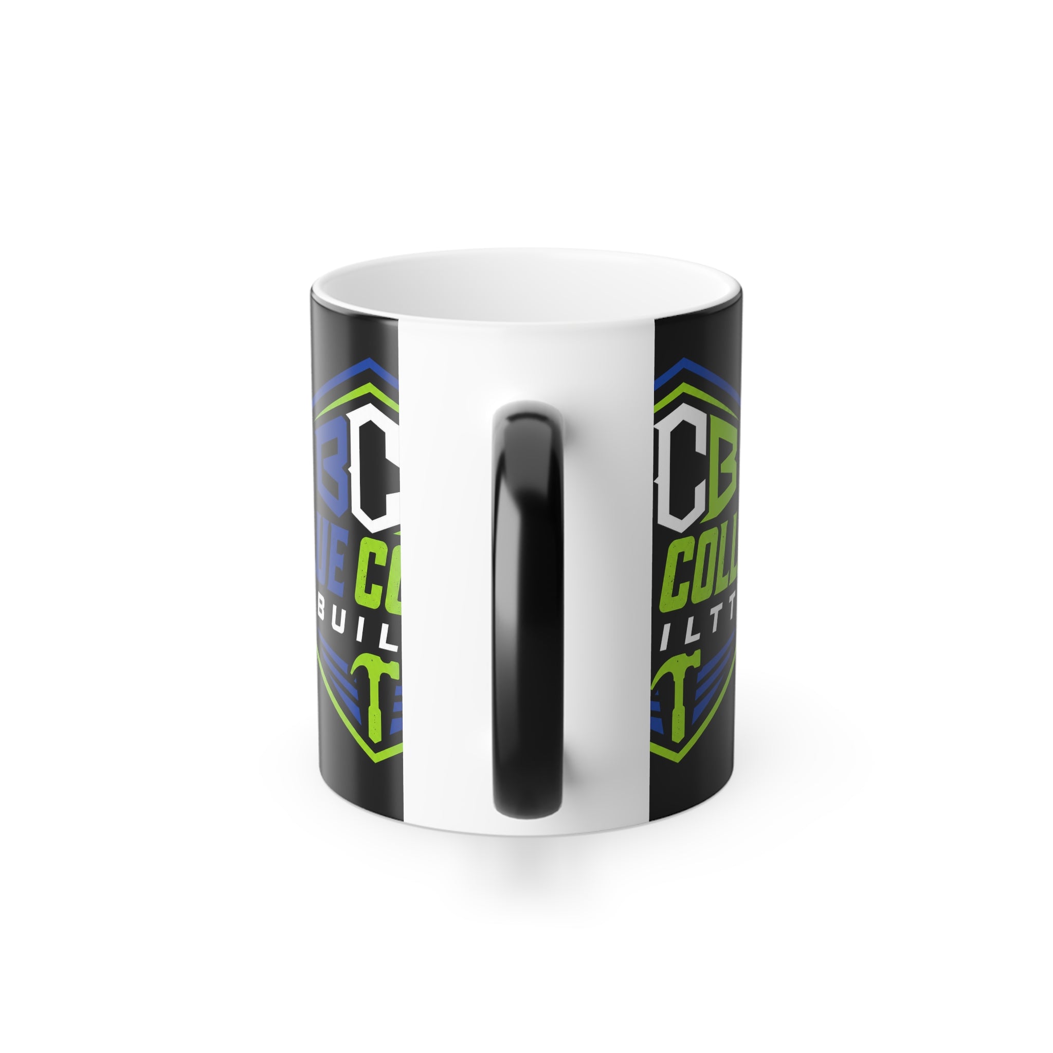 Color-Changing Mug — "Blue Collar Built" 11oz Heat Reveal Coffee Mug