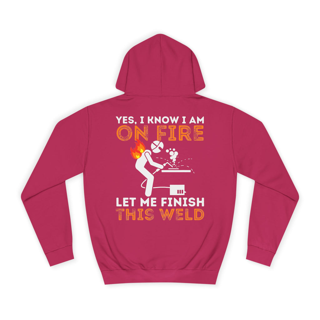 Unisex College Hoodie- Funny welder hoodie