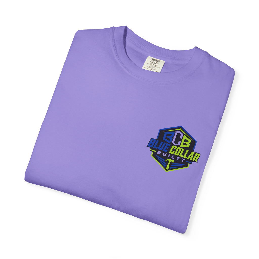 Blue Collar Dollar T-Shirt — "Livin' On That Blue Collar Dollar" Skull & Hard Hat Workwear Tee
