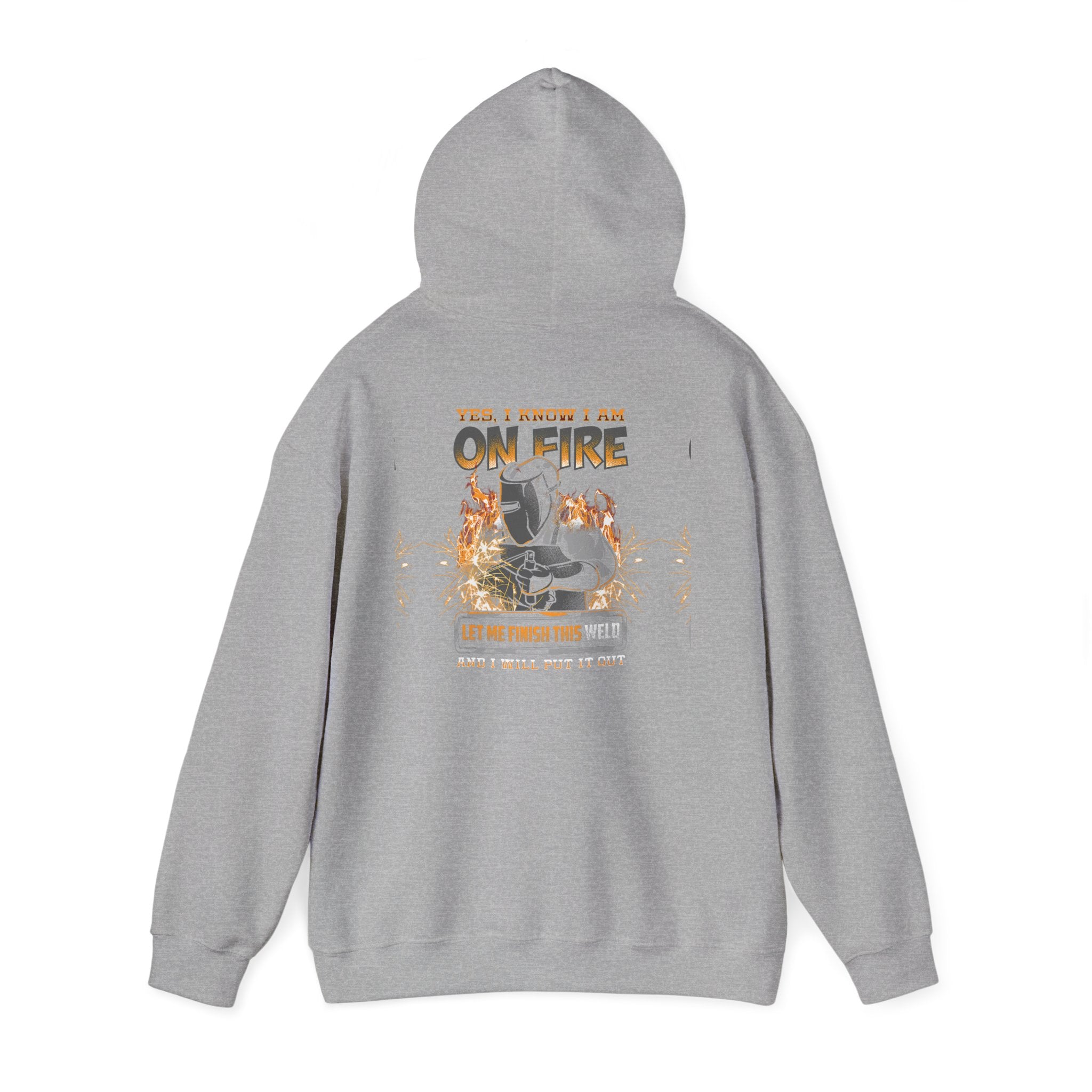 Hoodie — 'I'm on Fire' Burning Motorcycle Graphic Hoodie
