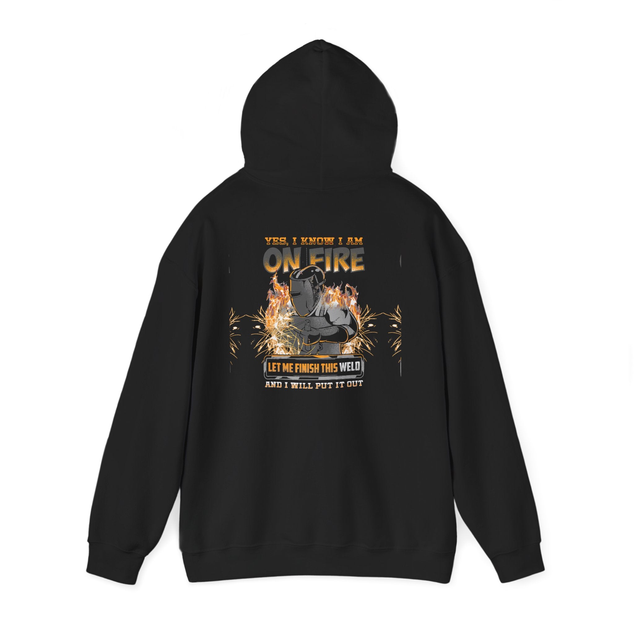 Hoodie — 'I'm on Fire' Burning Motorcycle Graphic Hoodie