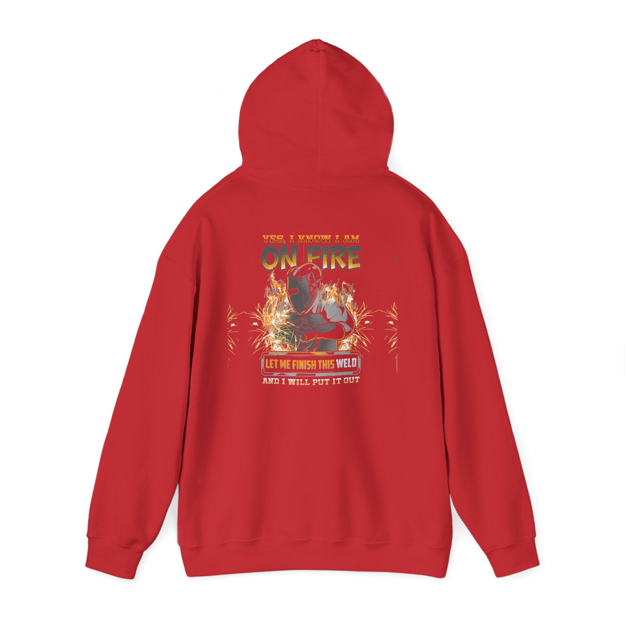 Hoodie — 'I'm on Fire' Burning Motorcycle Graphic Hoodie