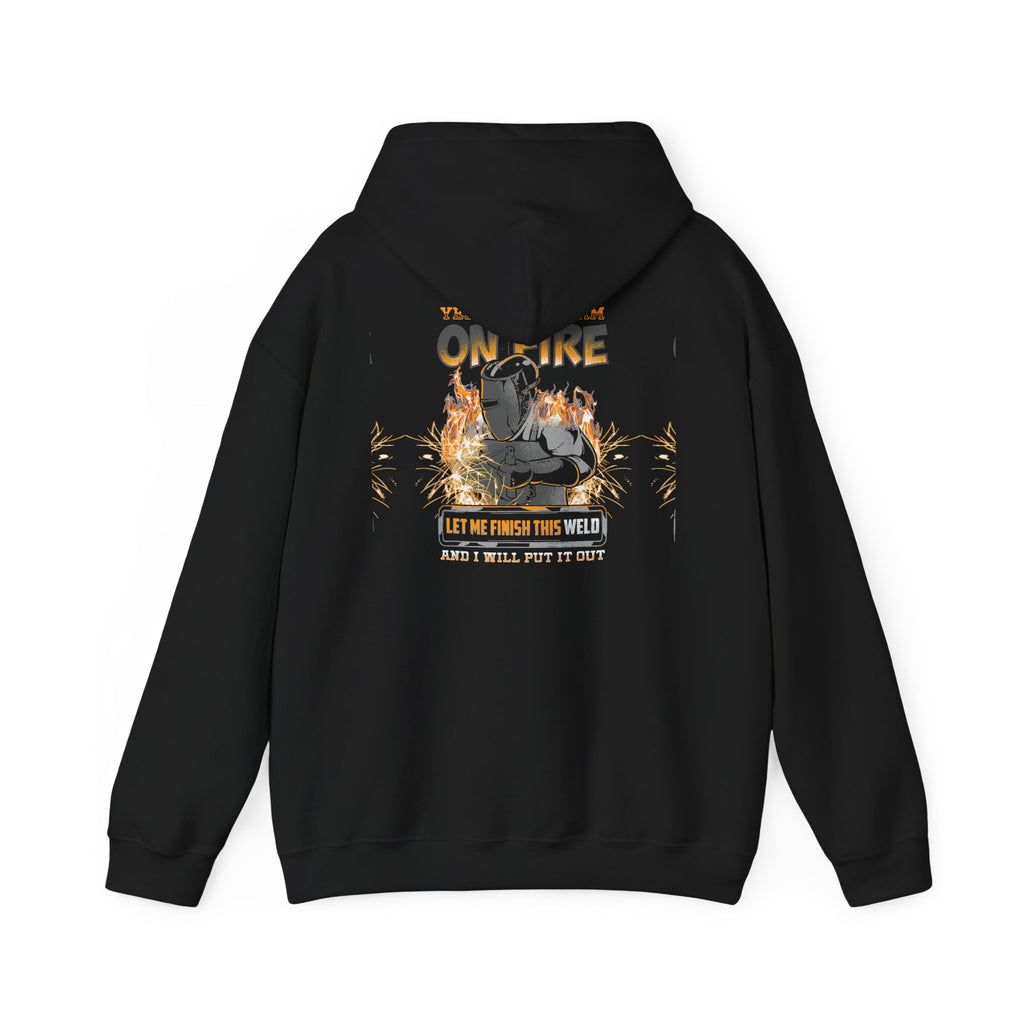 Hoodie — 'I'm on Fire' Burning Motorcycle Graphic Hoodie