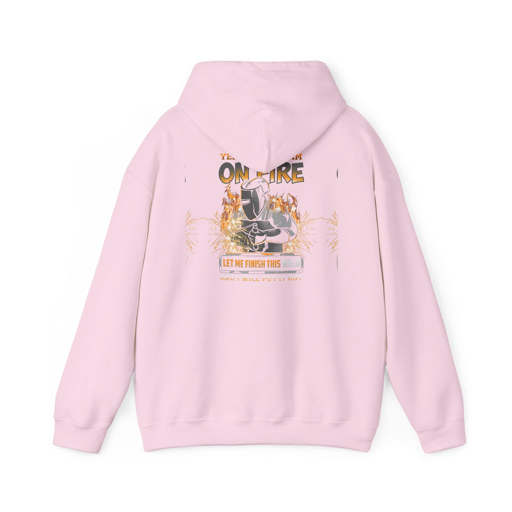 Hoodie — 'I'm on Fire' Burning Motorcycle Graphic Hoodie