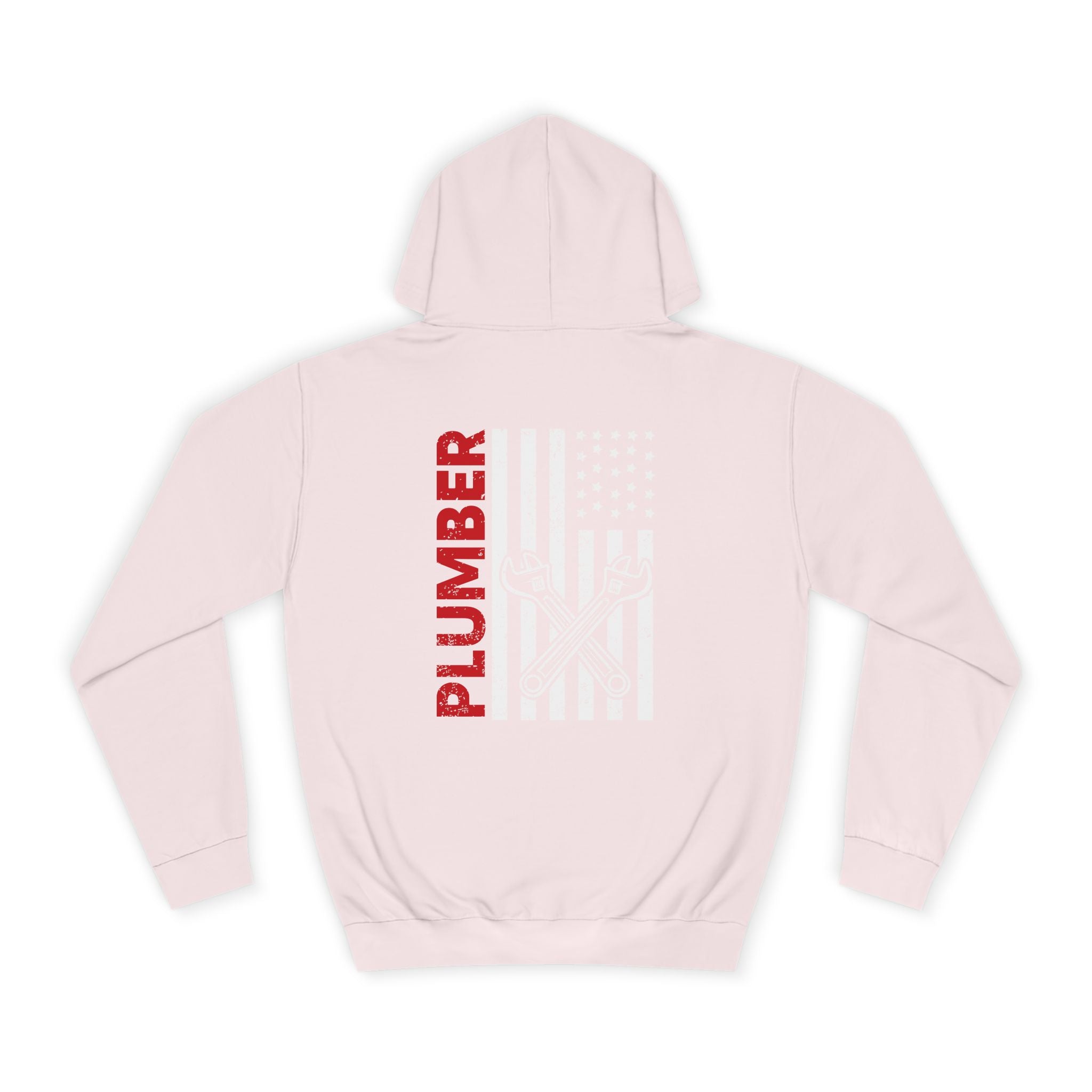 Plumber Flag Hoodie — Tradesman American Flag Plumbing Wrench Hoodie