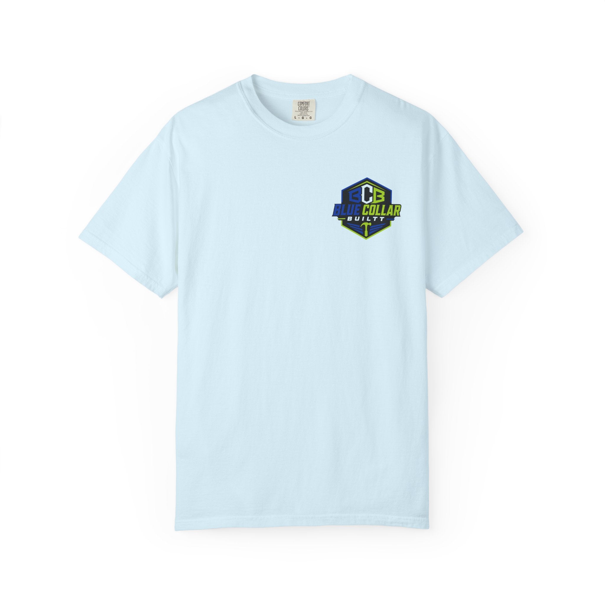 Blue Collar Dollar T-Shirt — "Livin' On That Blue Collar Dollar" Skull & Hard Hat Workwear Tee