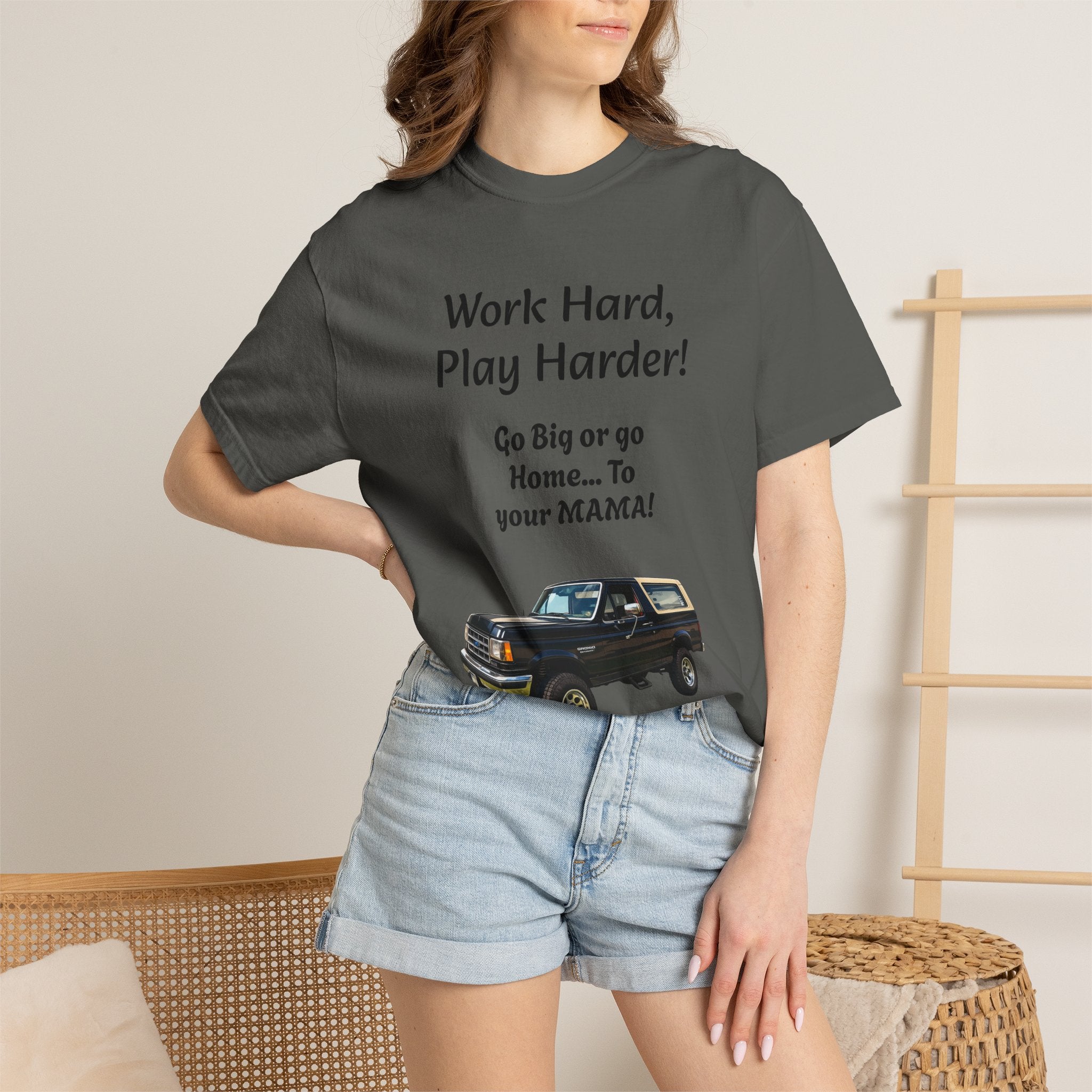 Work Hard Play Harder Truck T-Shirt — Blue Collar Built Graphic Tee