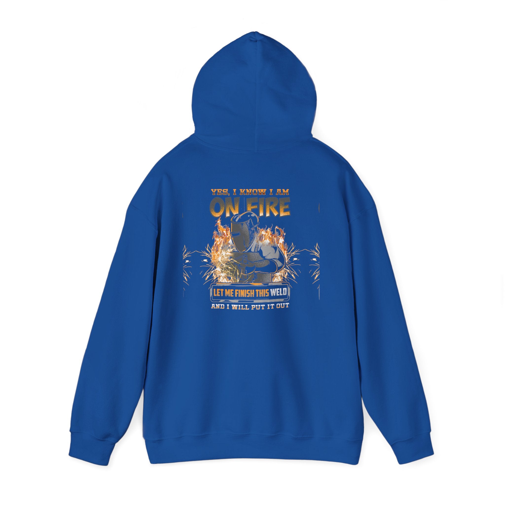 Hoodie — 'I'm on Fire' Burning Motorcycle Graphic Hoodie