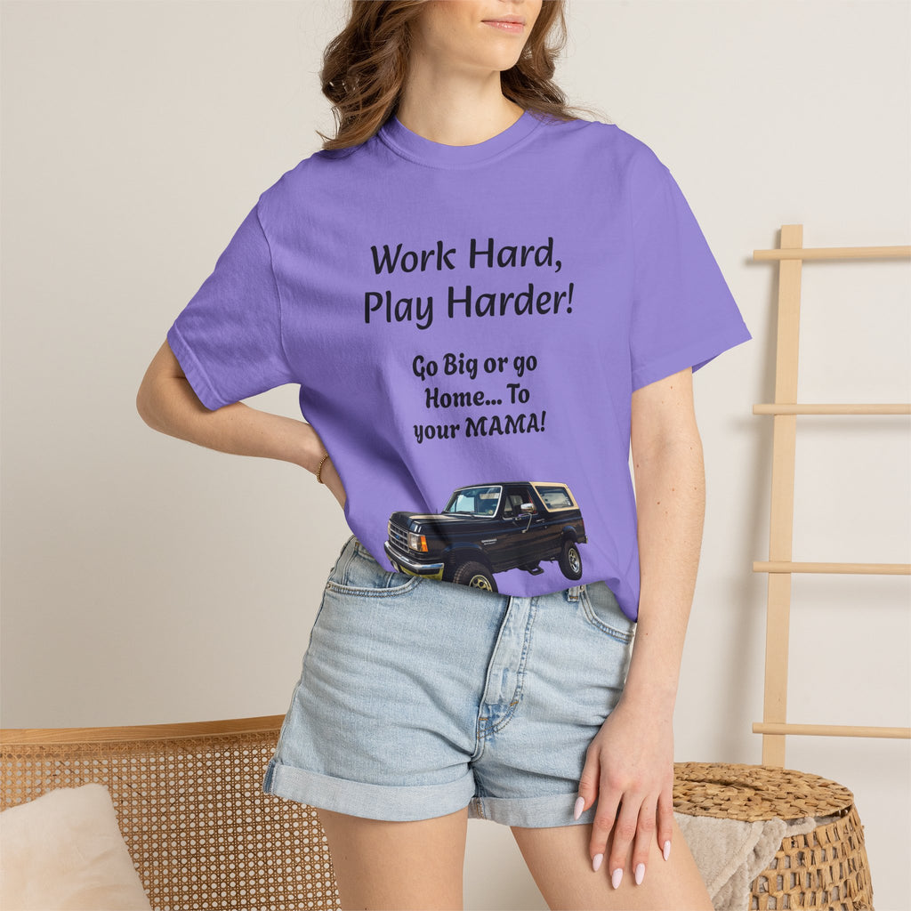 Work Hard Play Harder Truck T-Shirt — Blue Collar Built Graphic Tee
