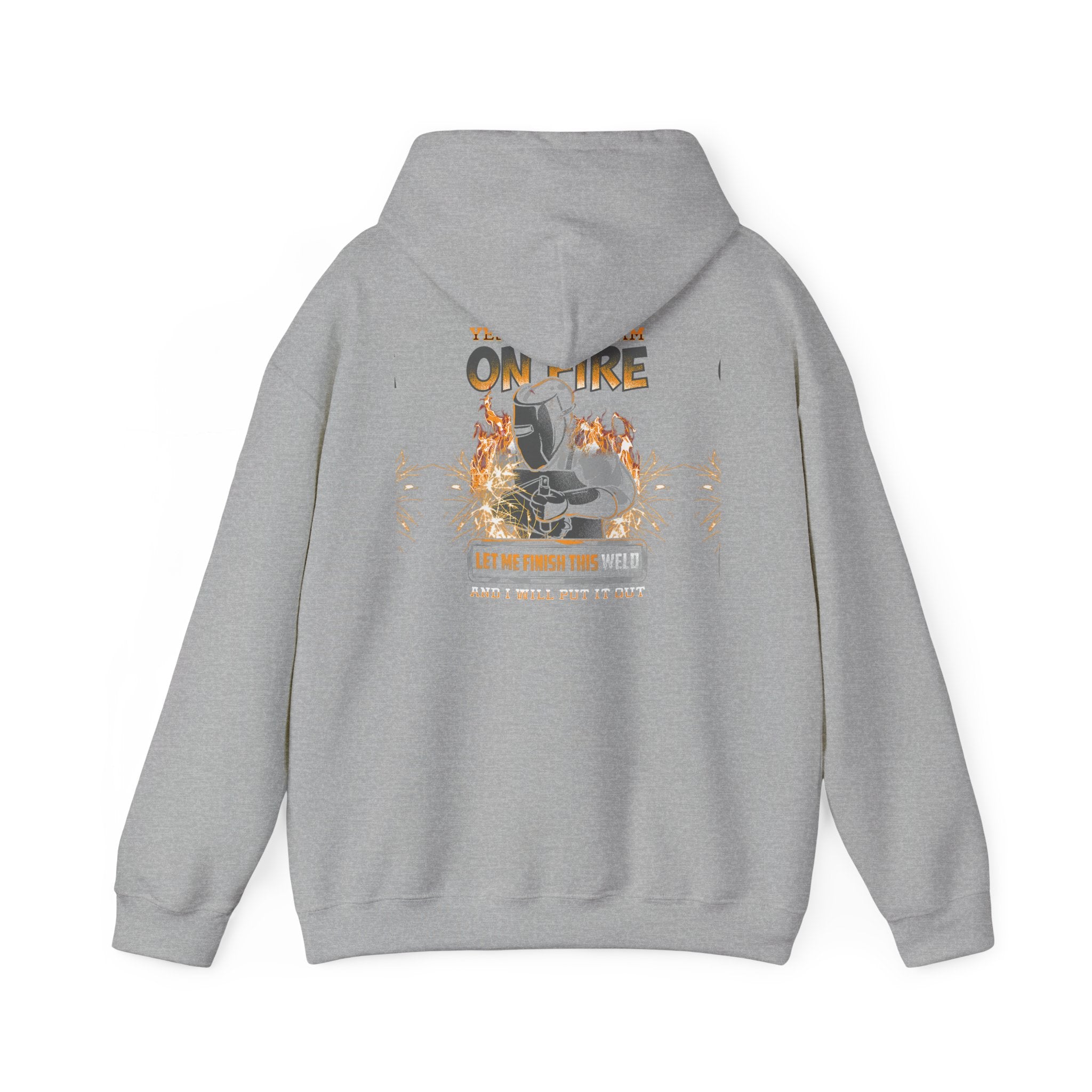 Hoodie — 'I'm on Fire' Burning Motorcycle Graphic Hoodie