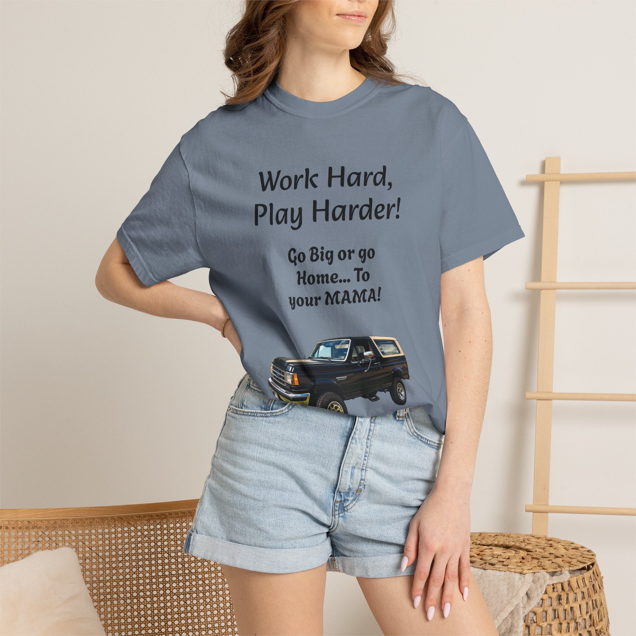 Work Hard Play Harder Truck T-Shirt — Blue Collar Built Graphic Tee