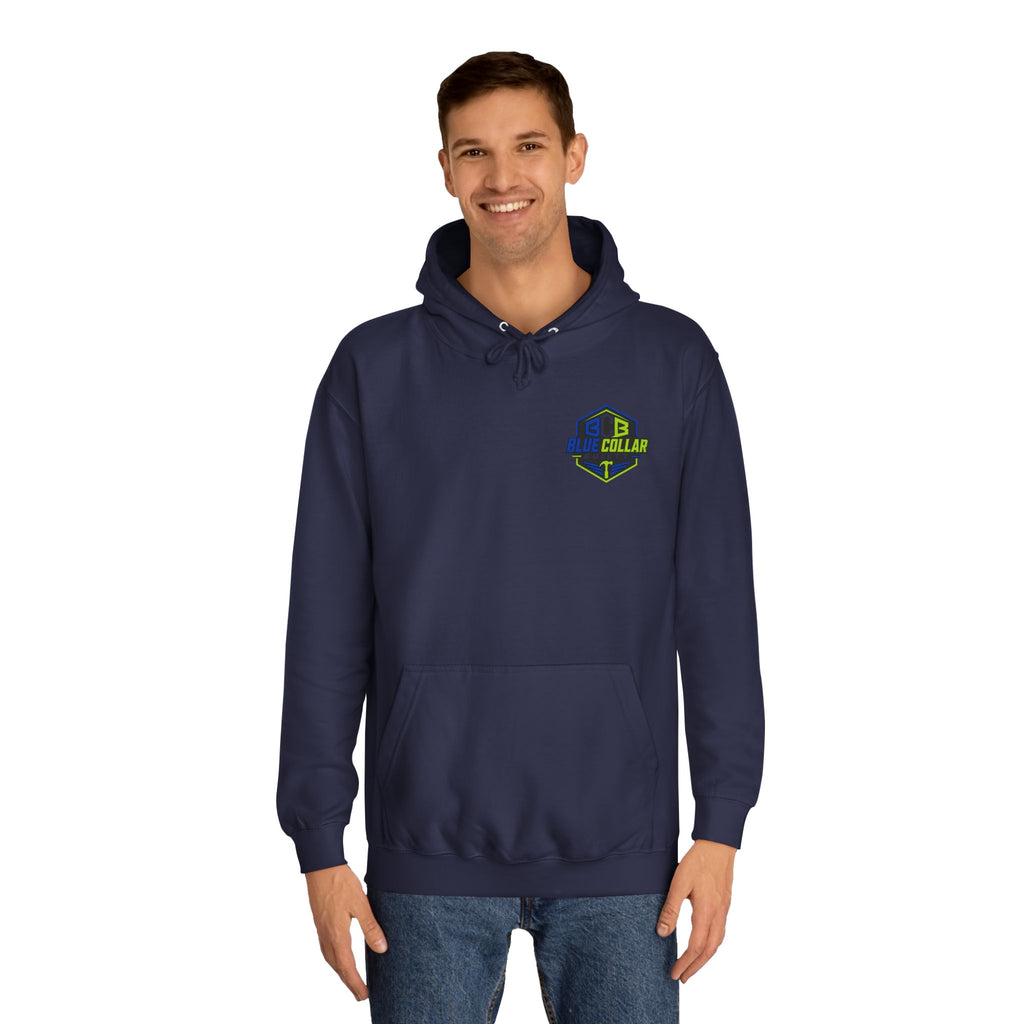Plumber Hoodie — “Plumber Because Even Electricians Need Heroes” Workwear Hooded Sweatshirt
