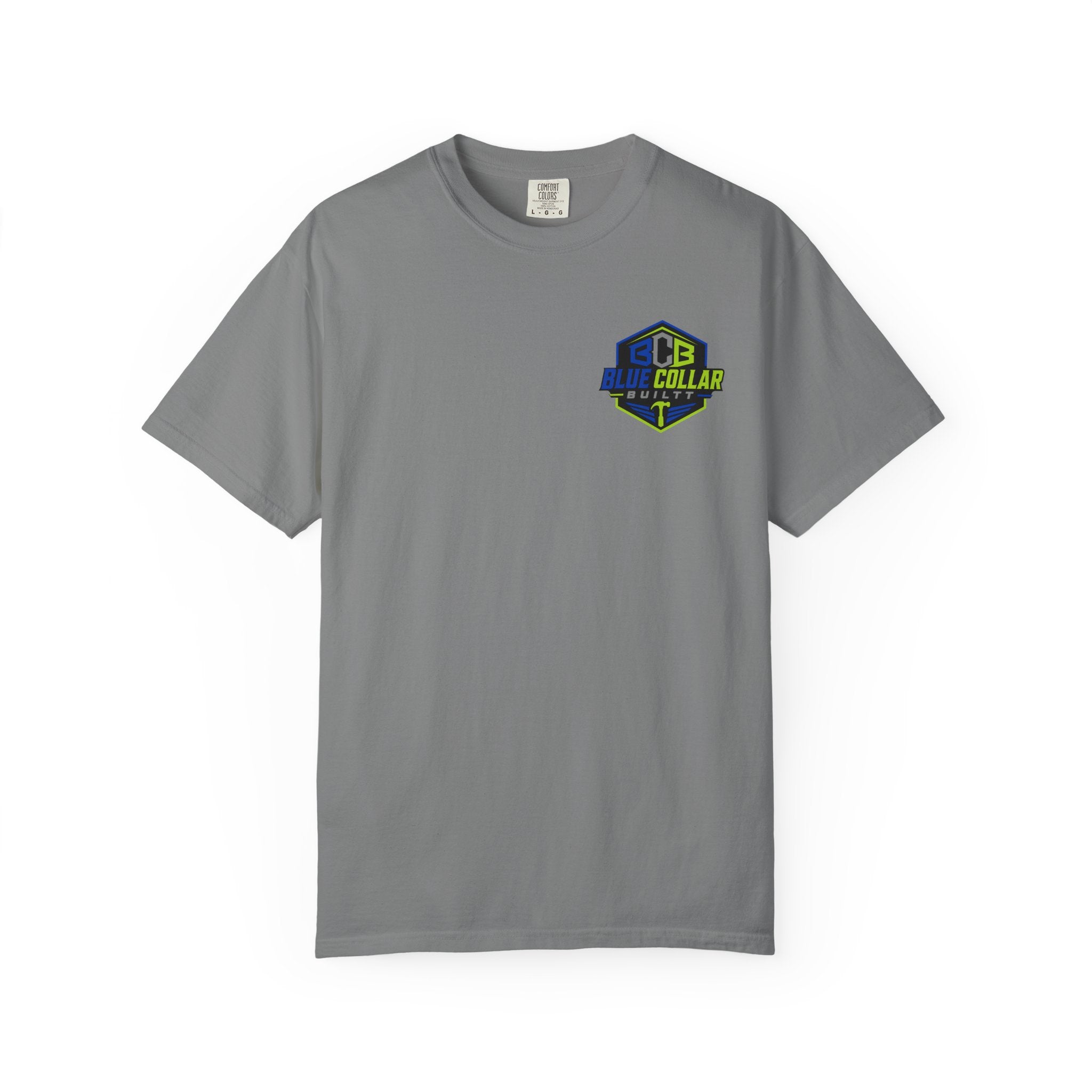 Blue Collar Dollar T-Shirt — "Livin' On That Blue Collar Dollar" Skull & Hard Hat Workwear Tee