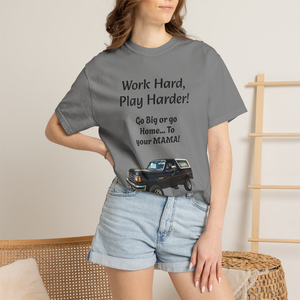 Work Hard Play Harder Truck T-Shirt — Blue Collar Built Graphic Tee