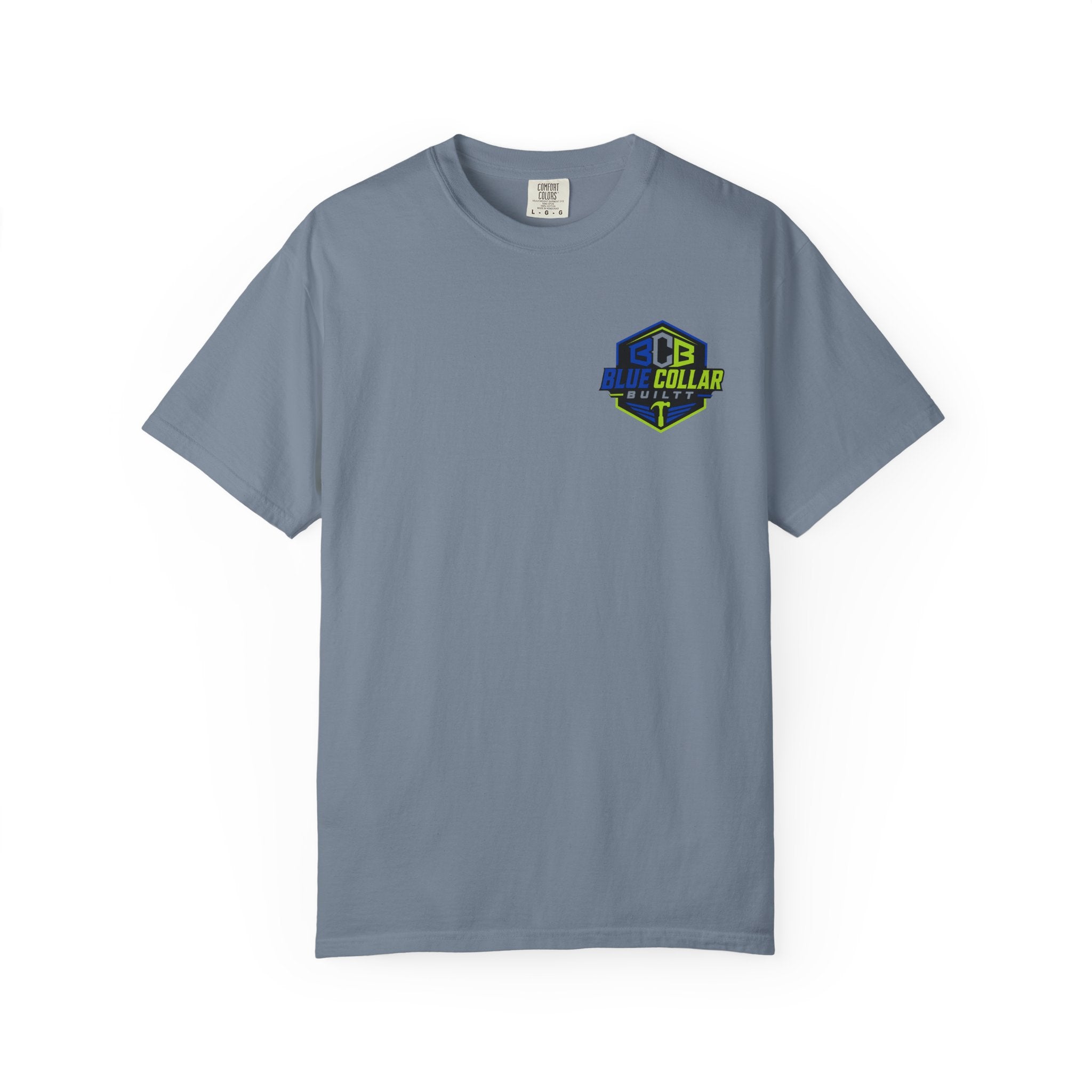 Blue Collar Dollar T-Shirt — "Livin' On That Blue Collar Dollar" Skull & Hard Hat Workwear Tee
