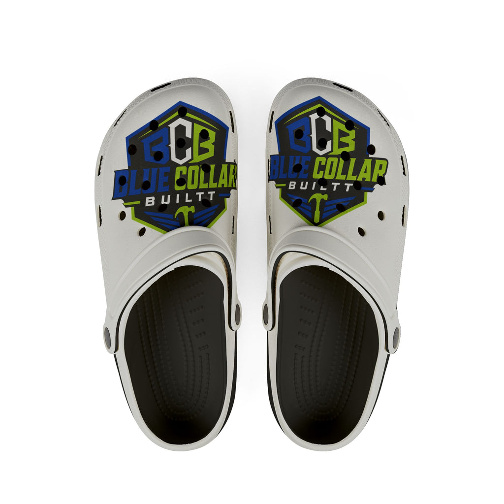 Built to Climb EVA Foam Clogs — Blue Collar Logo Slip-On Shoes
