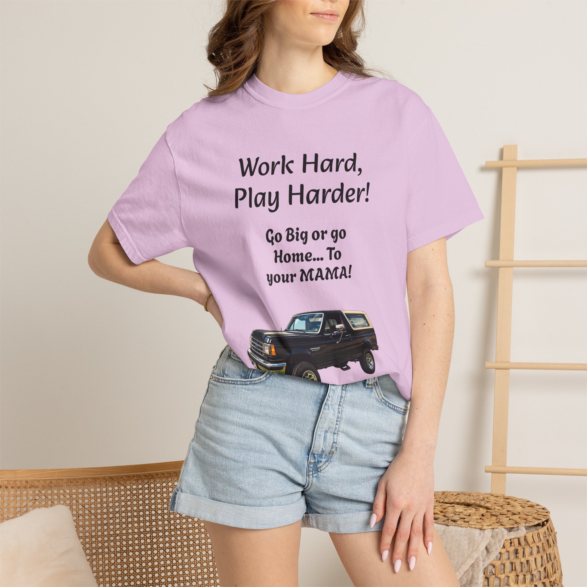 Work Hard Play Harder Truck T-Shirt — Blue Collar Built Graphic Tee