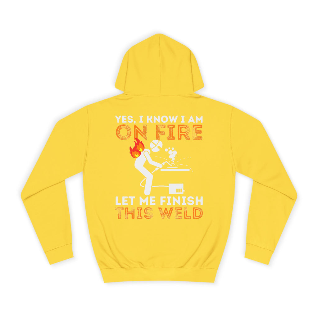 Unisex College Hoodie- Funny welder hoodie