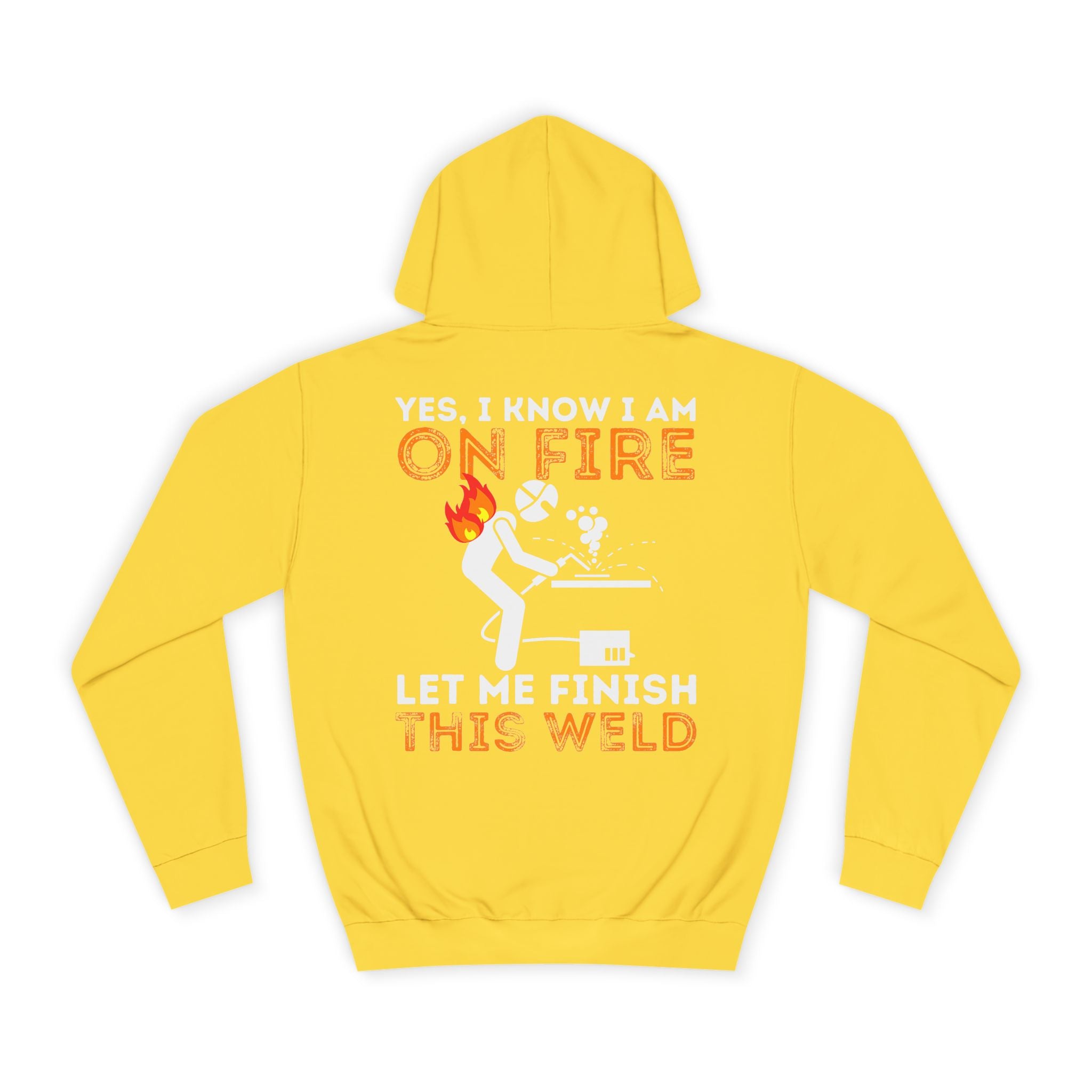 Unisex College Hoodie- Funny welder hoodie