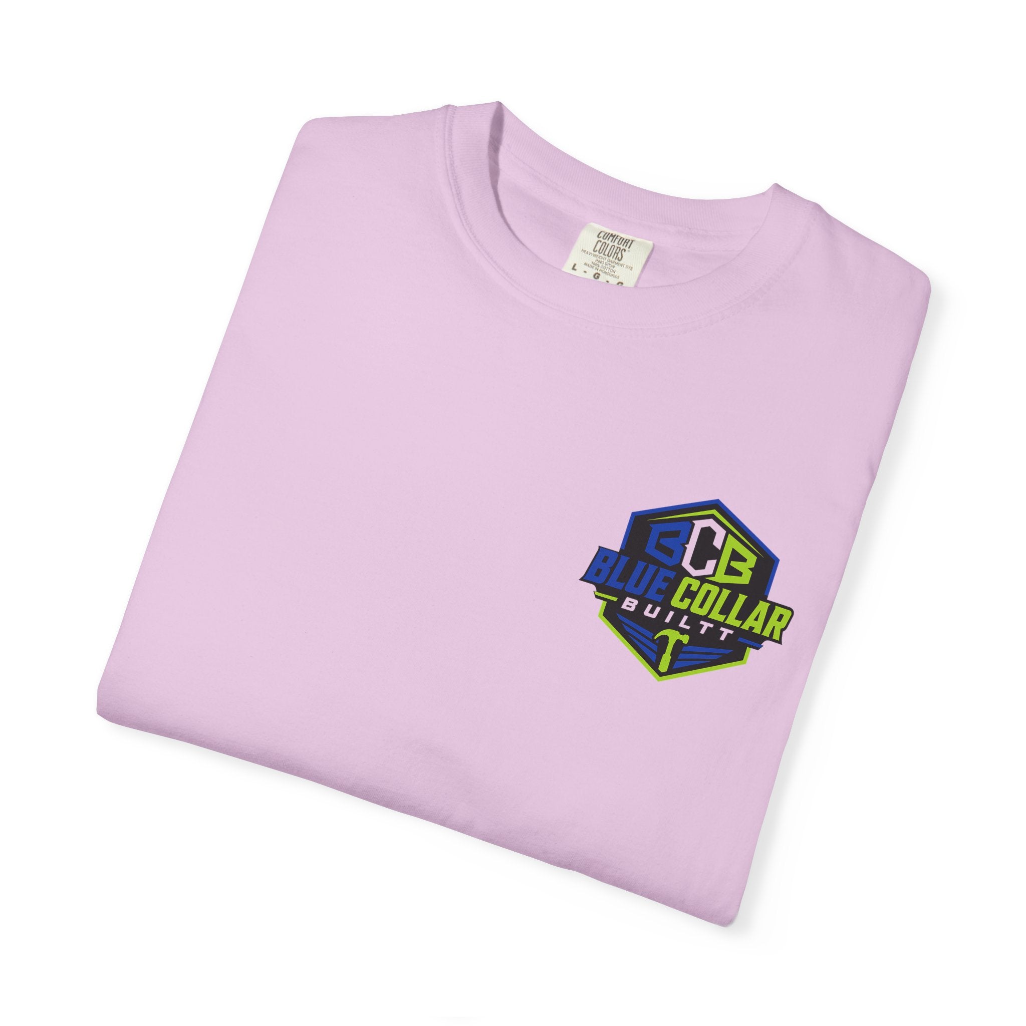 Blue Collar Dollar T-Shirt — "Livin' On That Blue Collar Dollar" Skull & Hard Hat Workwear Tee