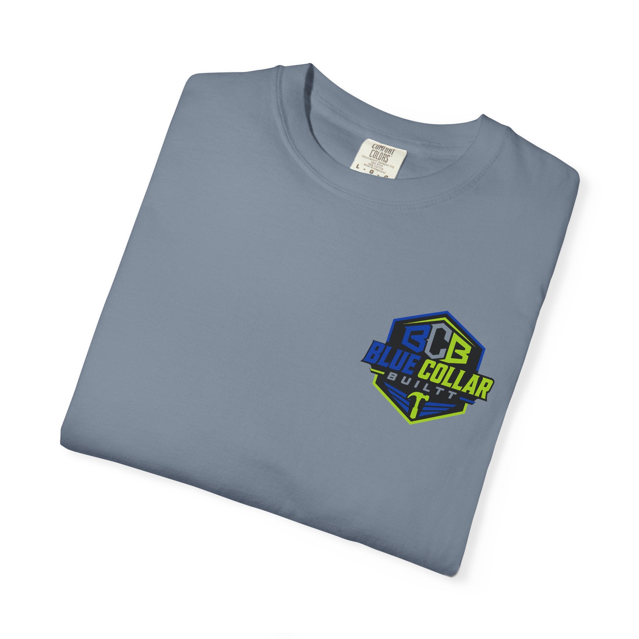 Blue Collar Dollar T-Shirt — "Livin' On That Blue Collar Dollar" Skull & Hard Hat Workwear Tee