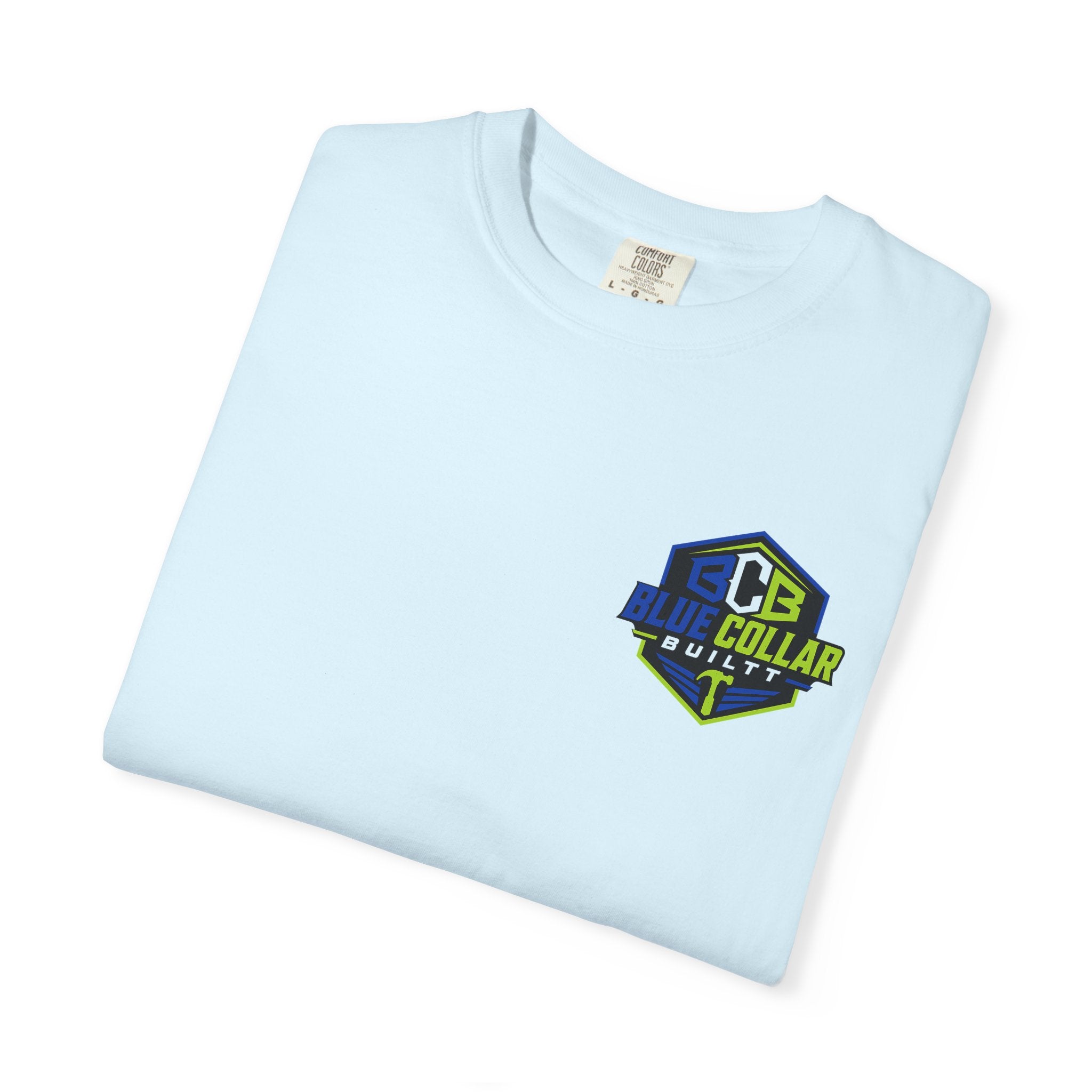 Blue Collar Dollar T-Shirt — "Livin' On That Blue Collar Dollar" Skull & Hard Hat Workwear Tee