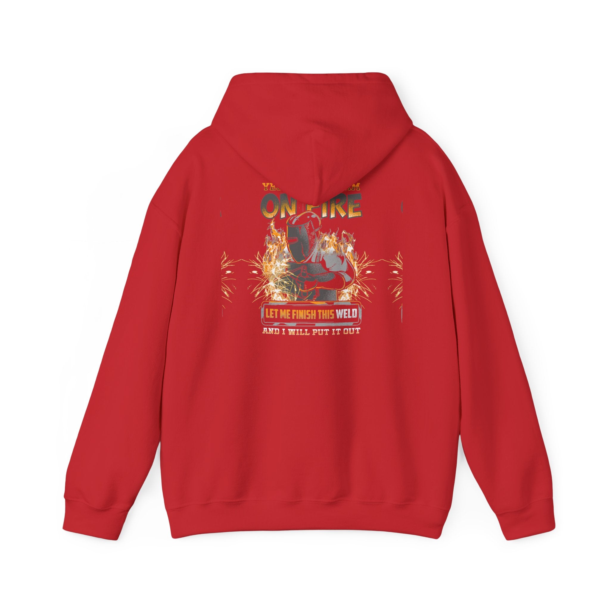 Hoodie — 'I'm on Fire' Burning Motorcycle Graphic Hoodie