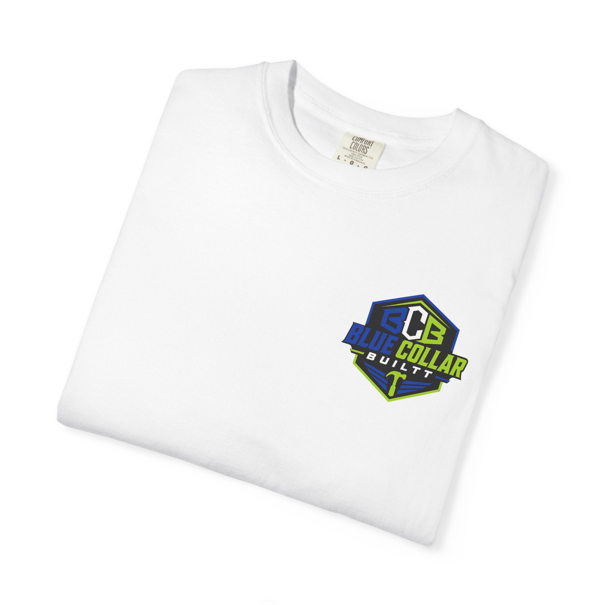 Blue Collar Dollar T-Shirt — "Livin' On That Blue Collar Dollar" Skull & Hard Hat Workwear Tee