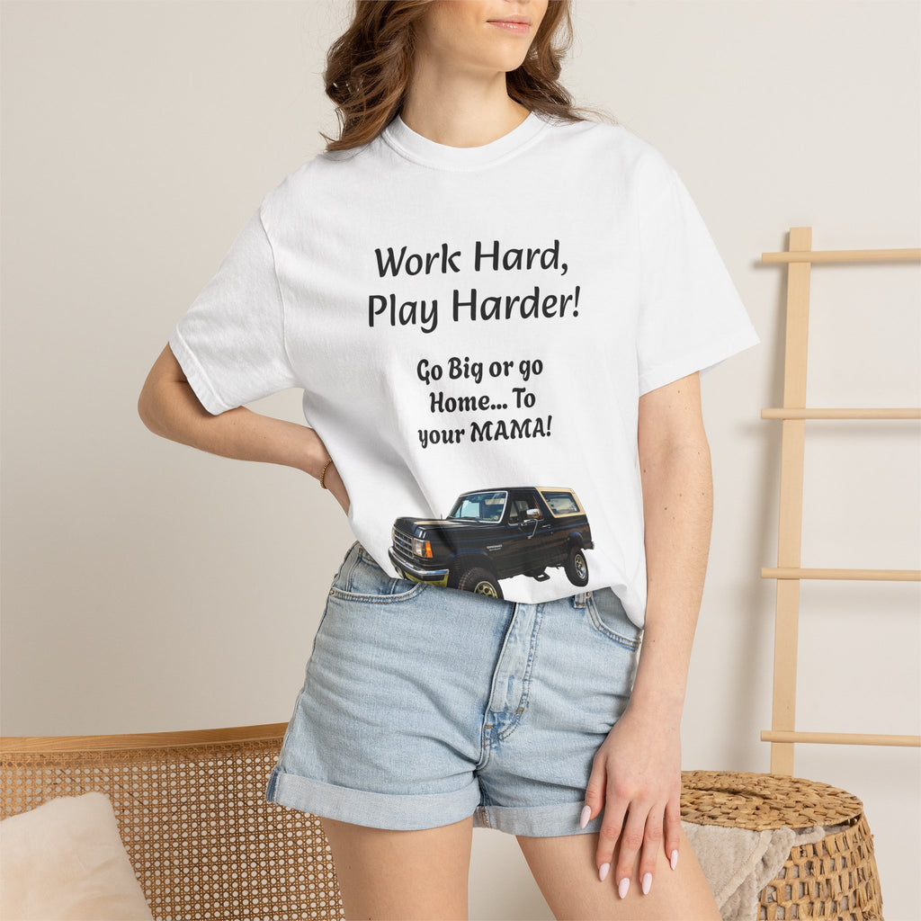 Work Hard Play Harder Truck T-Shirt — Blue Collar Built Graphic Tee