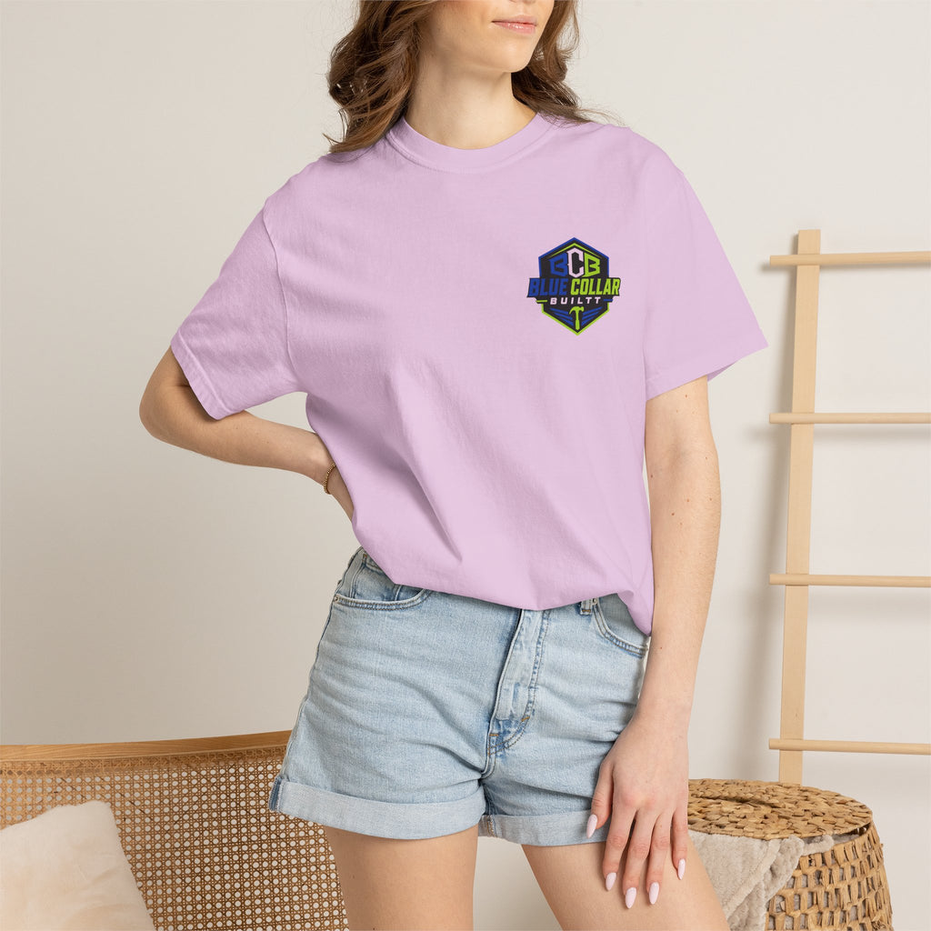 Blue Collar Dollar T-Shirt — "Livin' On That Blue Collar Dollar" Skull & Hard Hat Workwear Tee