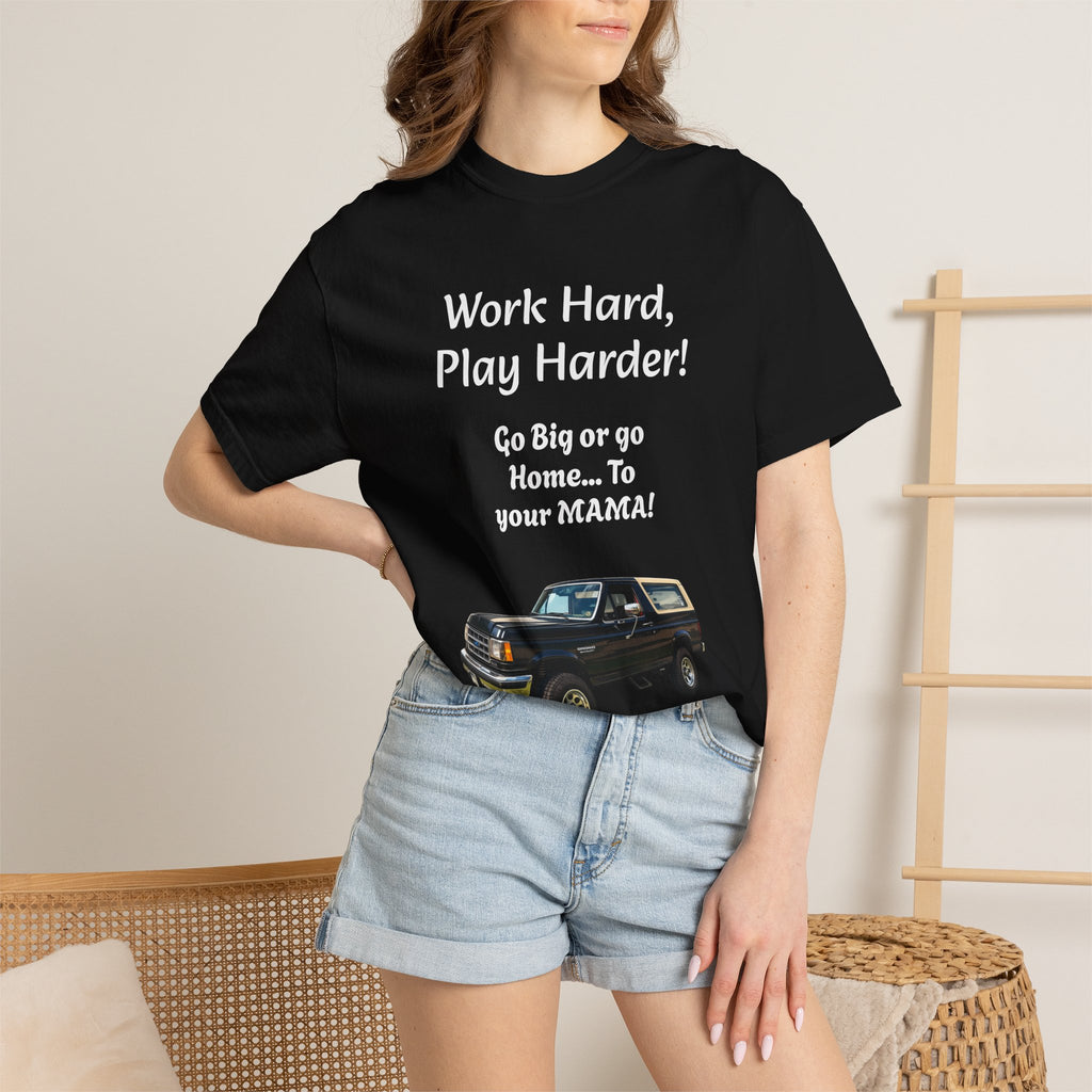 Work Hard Play Harder Truck T-Shirt — Blue Collar Built Graphic Tee