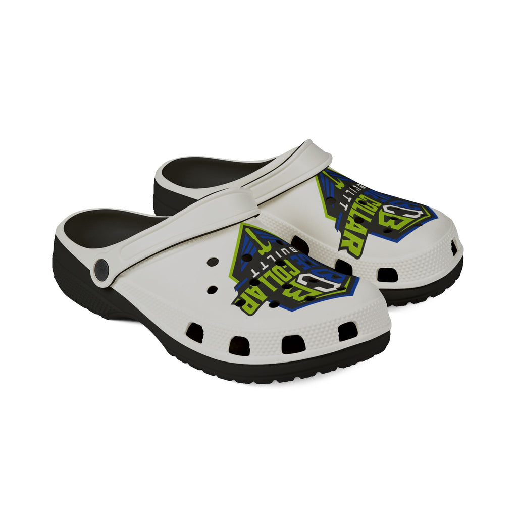 Built to Climb EVA Foam Clogs — Blue Collar Logo Slip-On Shoes