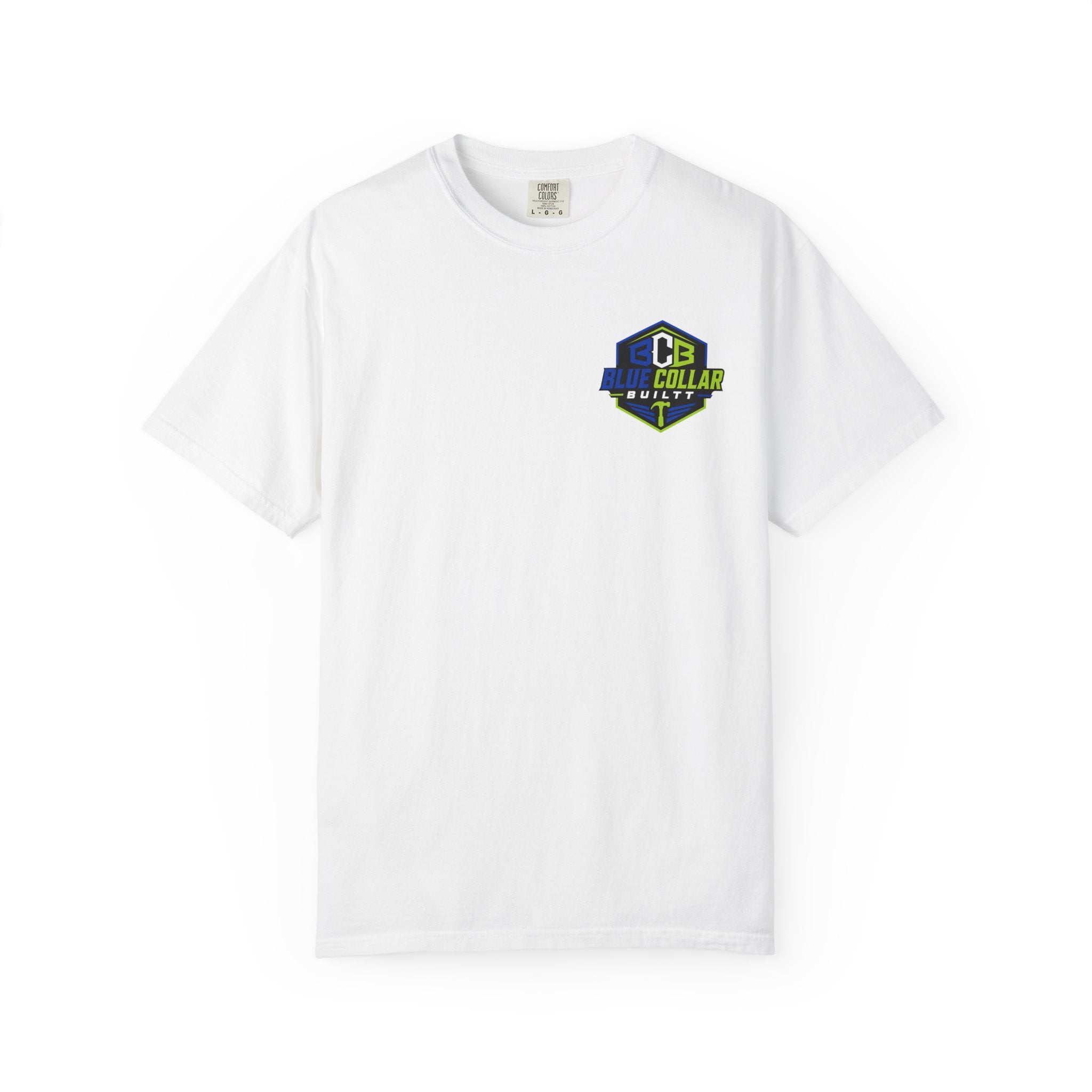 Blue Collar Dollar T-Shirt — "Livin' On That Blue Collar Dollar" Skull & Hard Hat Workwear Tee