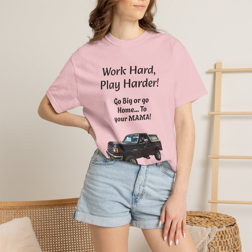 Work Hard Play Harder Truck T-Shirt — Blue Collar Built Graphic Tee