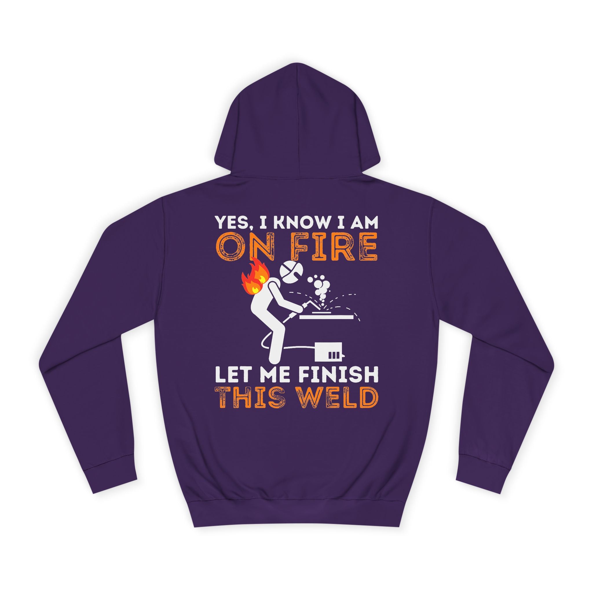Unisex College Hoodie- Funny welder hoodie
