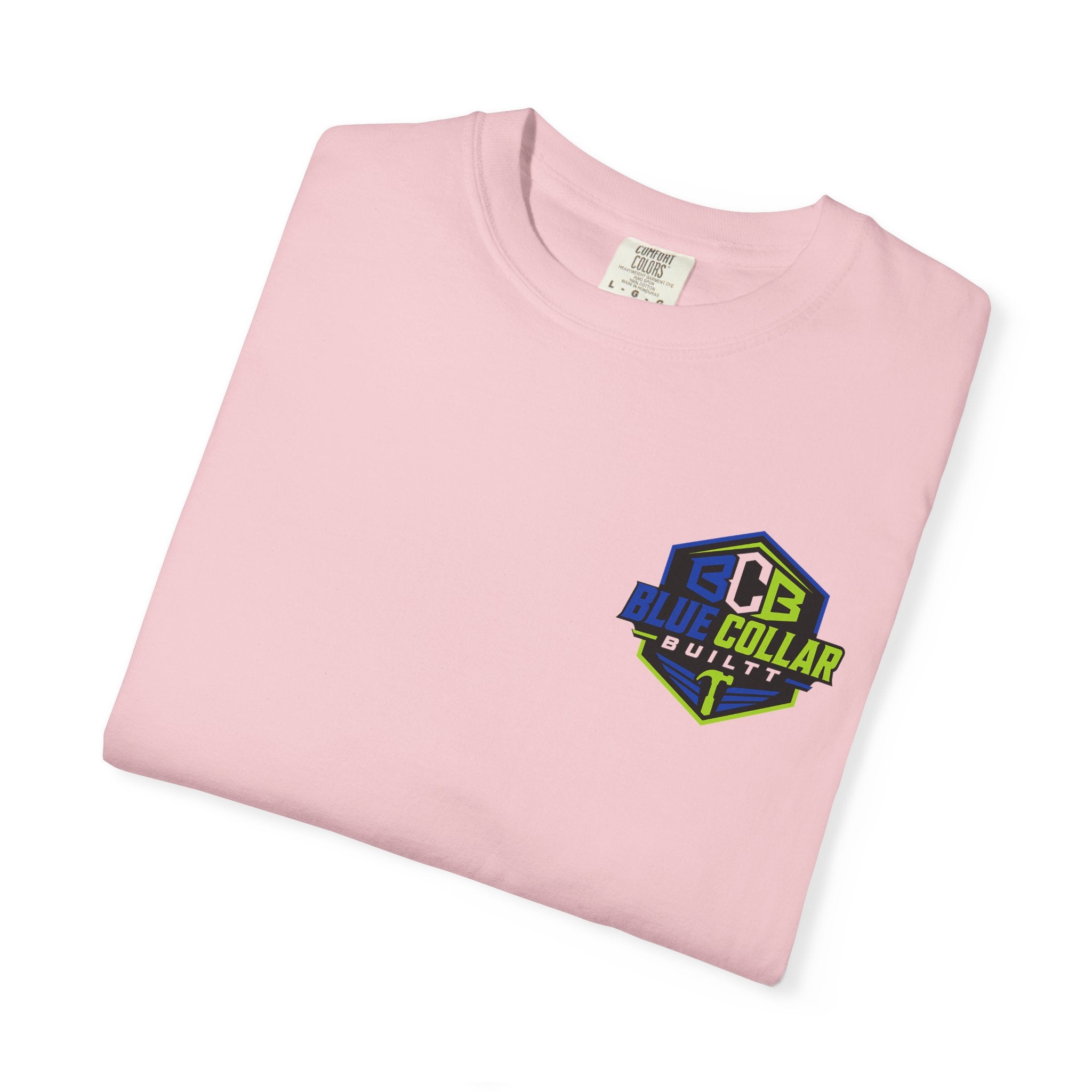 Blue Collar Dollar T-Shirt — "Livin' On That Blue Collar Dollar" Skull & Hard Hat Workwear Tee