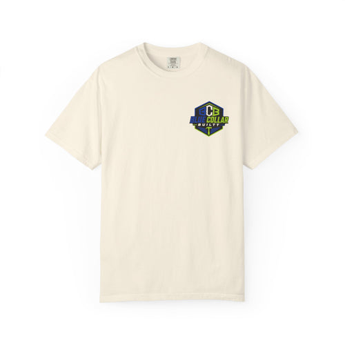 Blue Collar Dollar T-Shirt — "Livin' On That Blue Collar Dollar" Skull & Hard Hat Workwear Tee