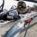 CNC Aluminum Fishing Reel Handle Knob, Ergonomic Metal Crank Grip DIY Modification Part for Spinning & Baitcasting Reels